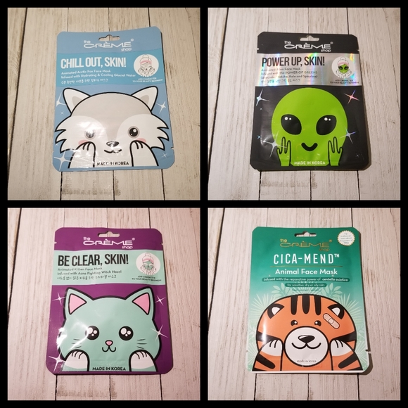 Crème Shop Animal Sheet Masks & Plush Spa Headband - Picture 5 of 7